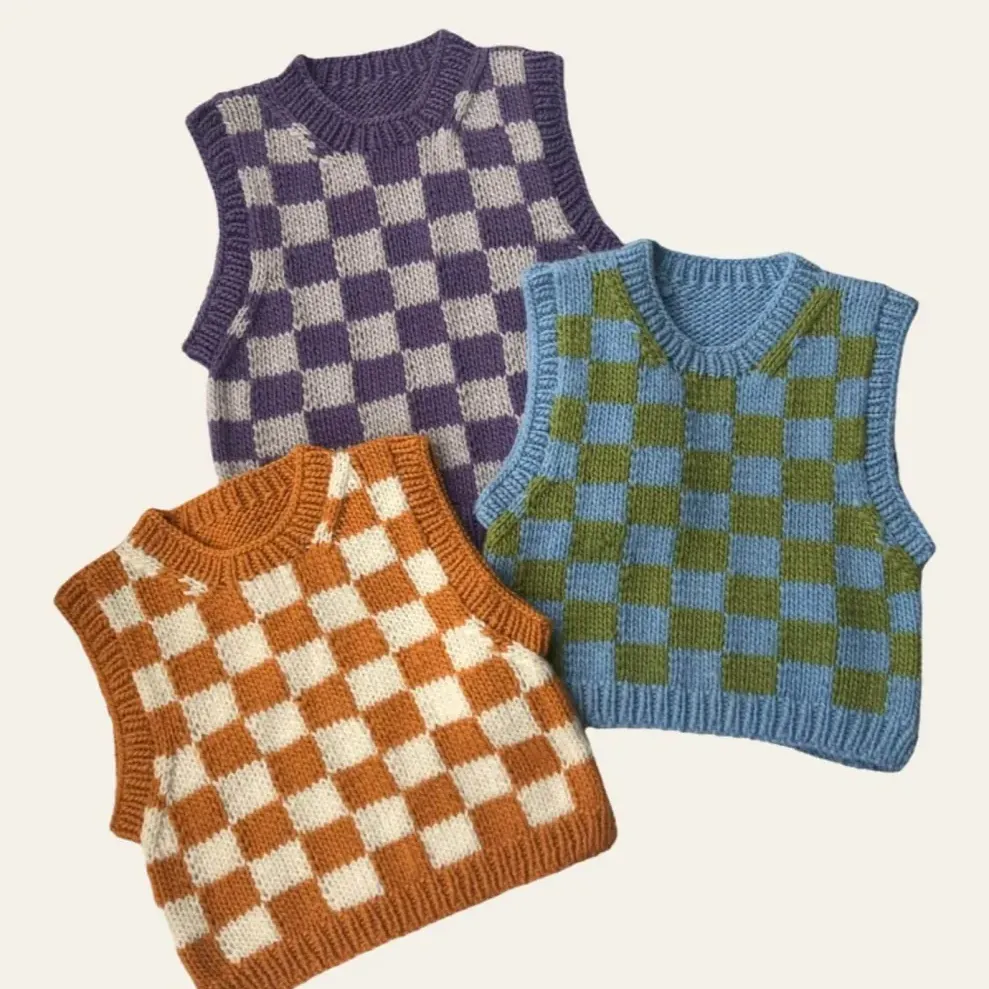 Checkered Sweater Vest