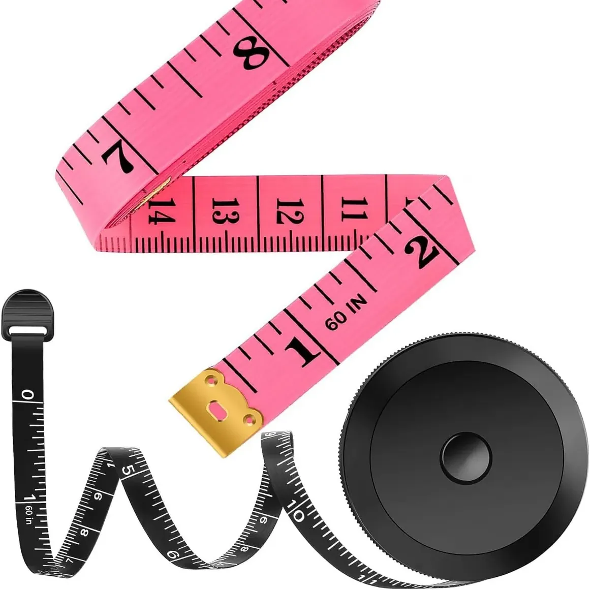 iBayam 2 Pack Tape Measure Measuring Tape for Body Fabric Sewing Tailor Cloth Knitting Vinyl Home Craft Measurements, 60-Inch Soft Fashion P