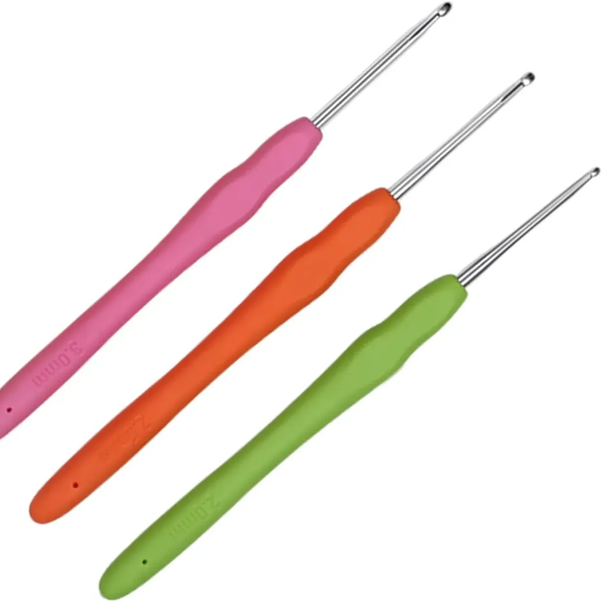 Crochet Hooks 2.0mm 2.5mm 3.0mm Crochet Needles QLRFFLJOY 3 pcs Crochet Hook Set DIY Yarn Weaving Tools for Knitting Gloves, Shoes, Bags, Ha