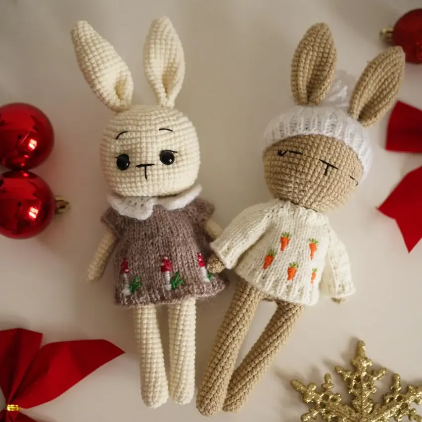 Custom Bunny Rabbit, Boho gift for Baby , Amigurumi chrochet crochet doll, Animal Gift for Baby Shower