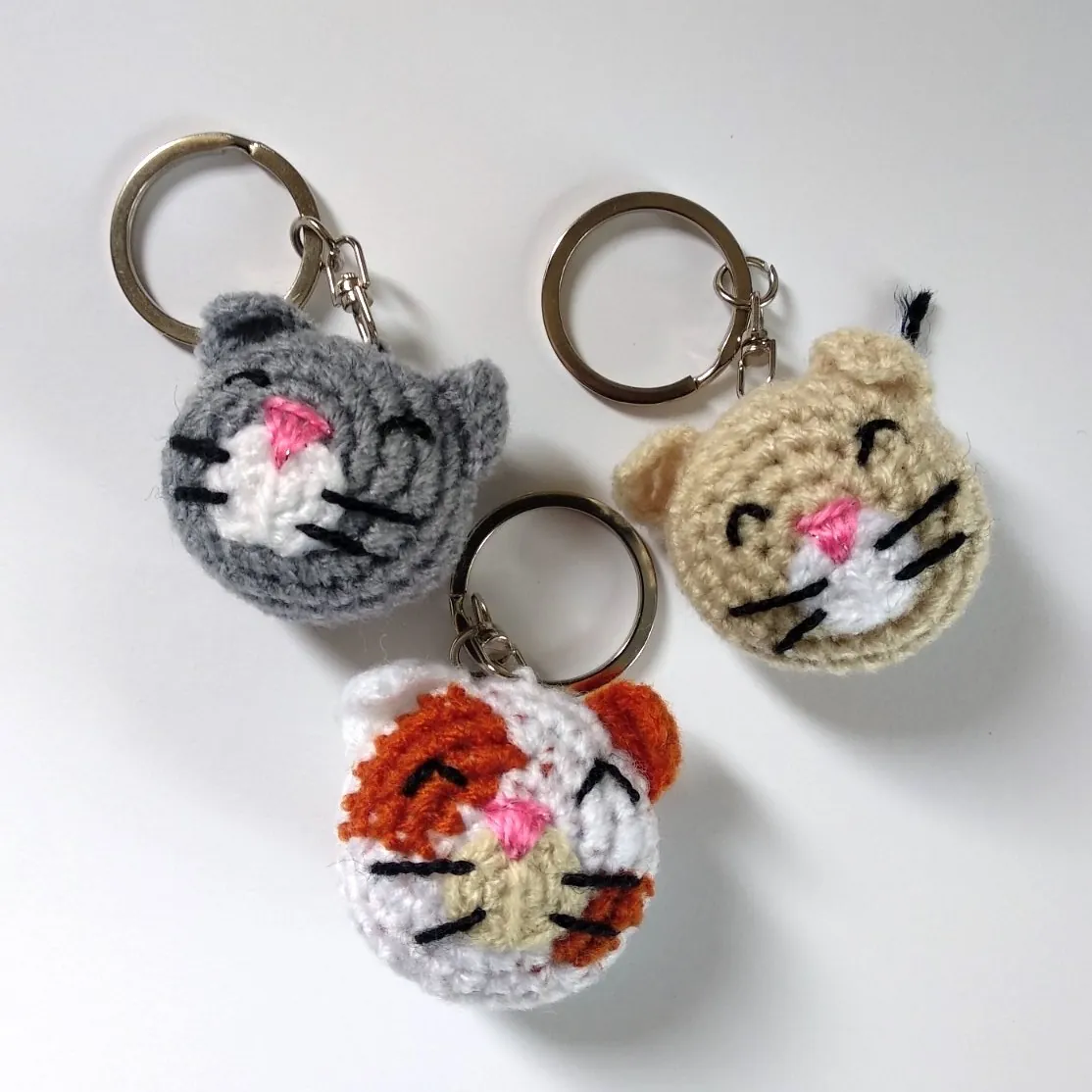 Crochet Kitty Keychain