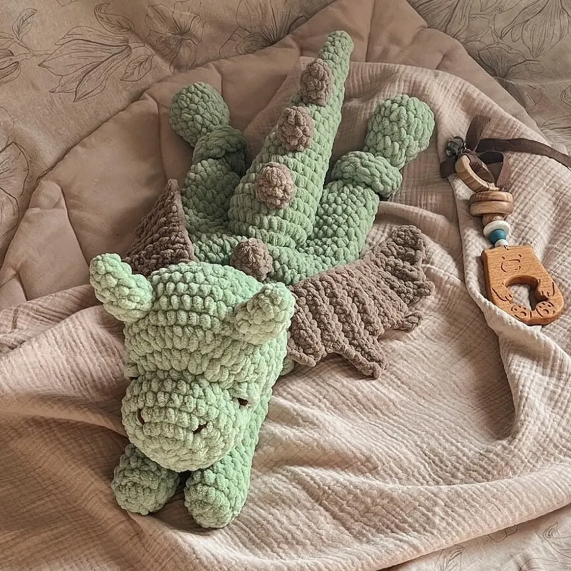 Crochet dragon toy,soft snuggler stuffed dragon,newborn baby gift comforter, baby shower gift, dragon sleeping toy, nursery decor,cuddle toy