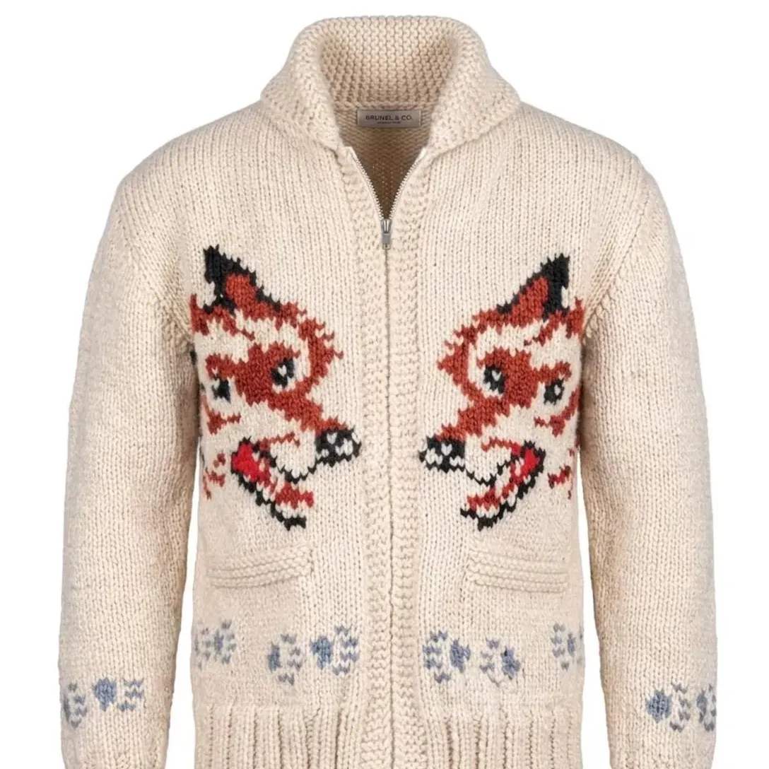 Wolf Cardigan Project Hail Mary Inspired | Mary Maxim Style Wool Sweater | Nordic ZipUp jacket
