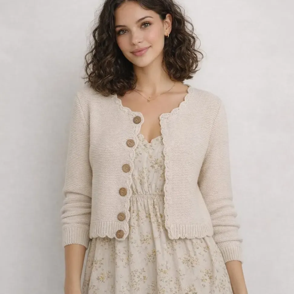 Sophia Knit Sweater | Cotton cardigan Sophia