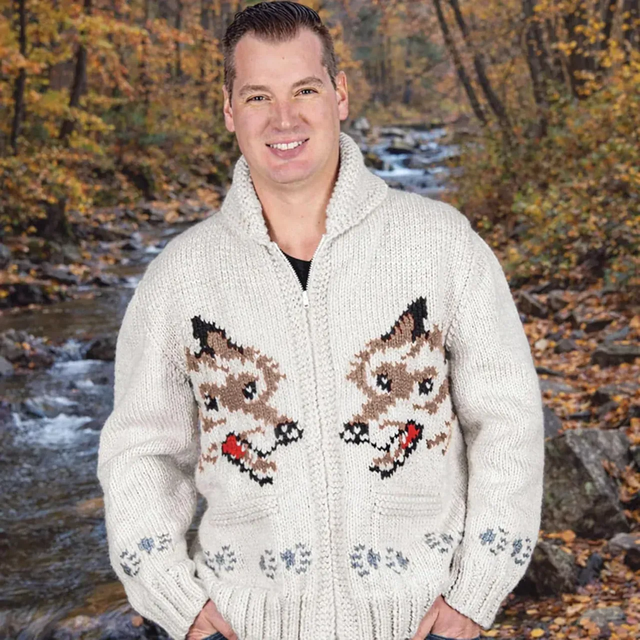 Mary Maxim Wolf Cardigan Knitting Kit for Adults - Worn by Ryan Gosling in the Movie Project Hail Mary - Knit Kit Includes Pattern, and Yarn