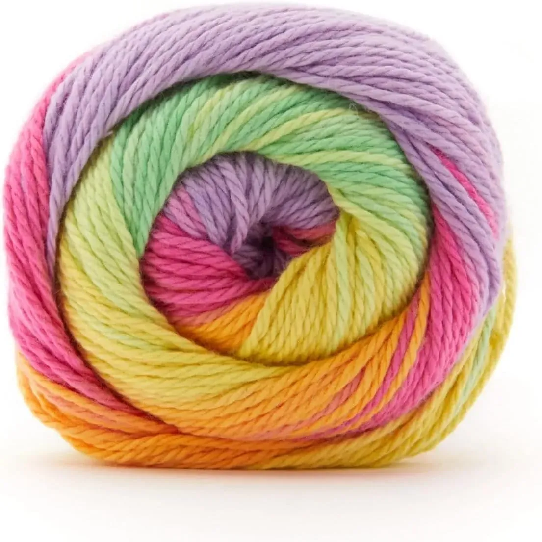 Premier Yarns Hipster Cotton Yarn, Ideal Yarn for Crocheting and Knitting, 100% Cotton and Lightweight Yarn, Machine Wash, Rainbow Rollerska