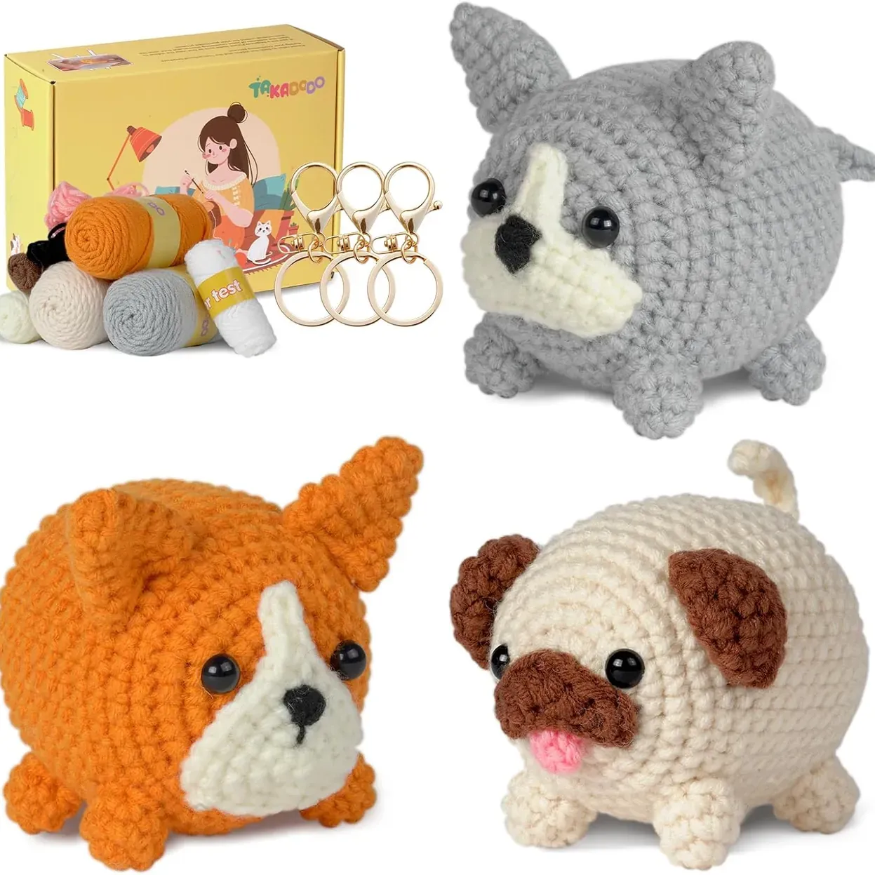 TAKADODO Crochet Kit for Beginners - Learn to Crochet Kits for Adults Beginner with Step-by-Step Video Tutorials - Crochet Kits for Adults a