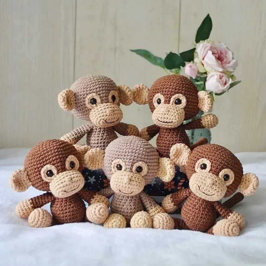Monkey stuffed toy Handmade personalised gifts Monkey stuffy baby shower gift Christmas kids gifts Stocking Stuffers for Kids
