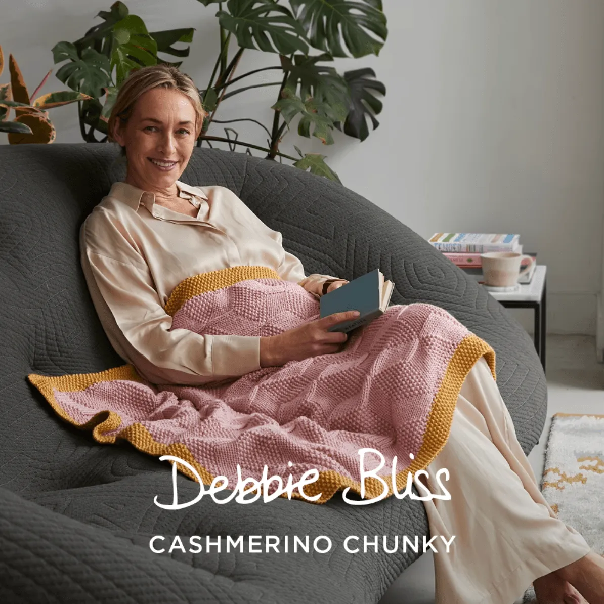 Debbie Bliss Cashmerino Chunky Tumbling Blocks Blanket 15 Ball Knitting Kit