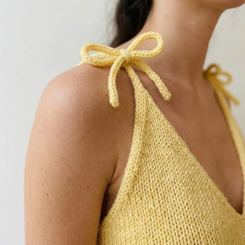 Luna Tie Strap Knit Top