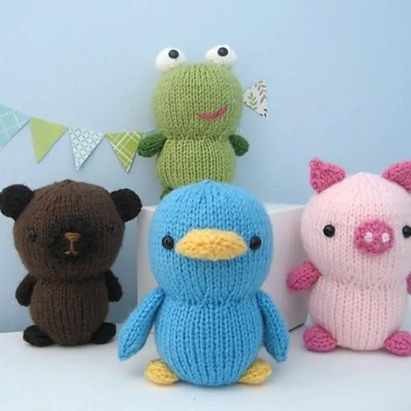 Animal Friends Knitting Pattern Set