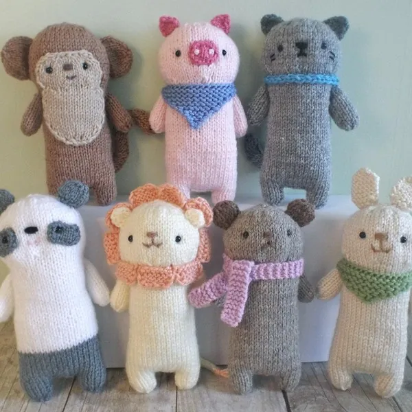 Baby Animal Knitting Pattern Set