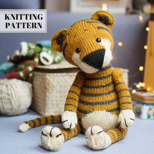 Large Tiger Knitting Pattern
