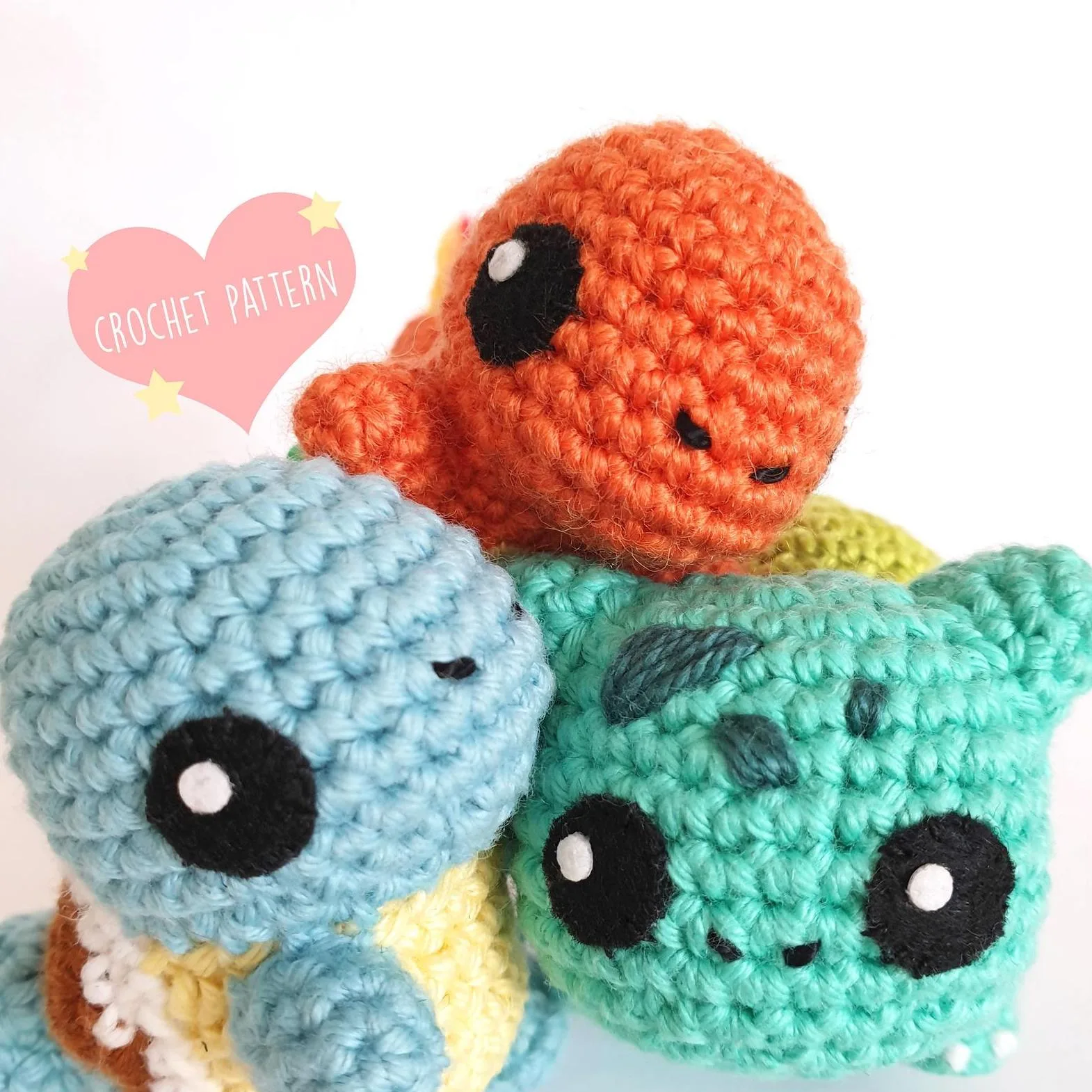 Bulbasaur, Charmander & Squirtle