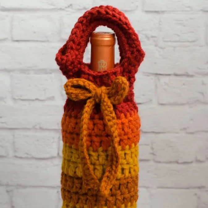 Fall Crochet Wine Cozy