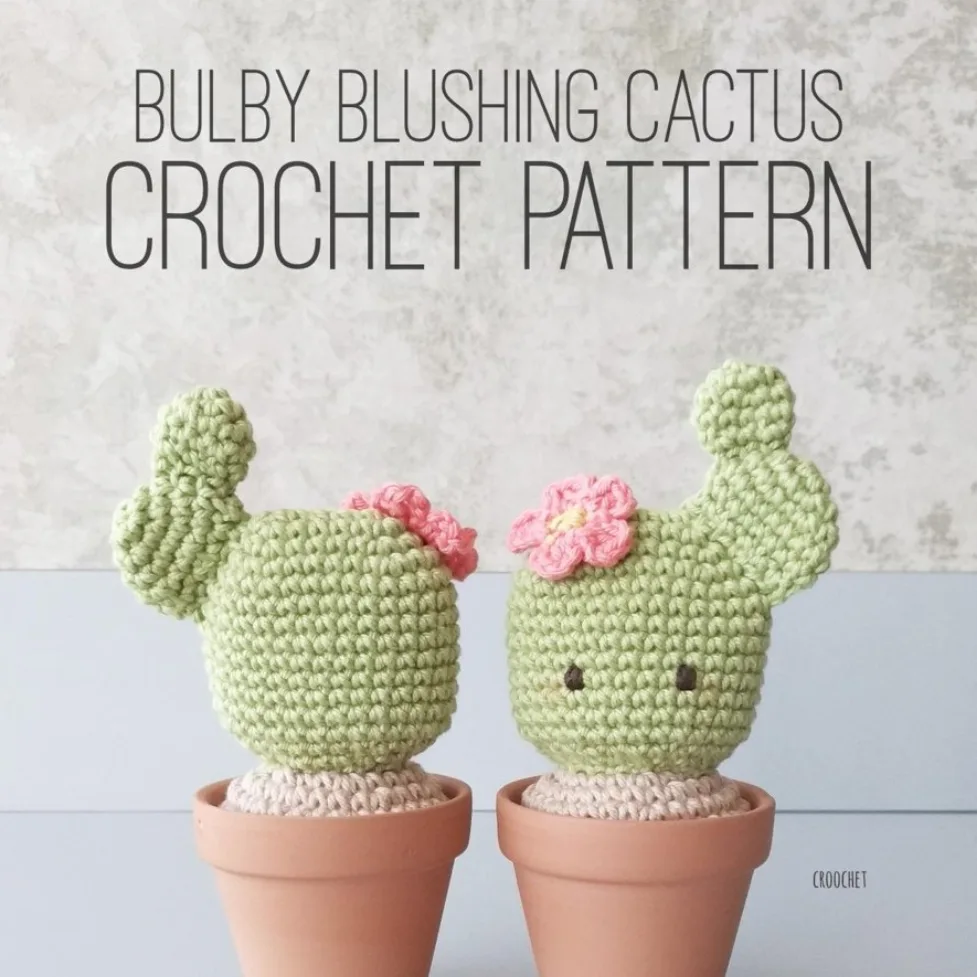 Bulby Blushing Cactus Crochet Pattern