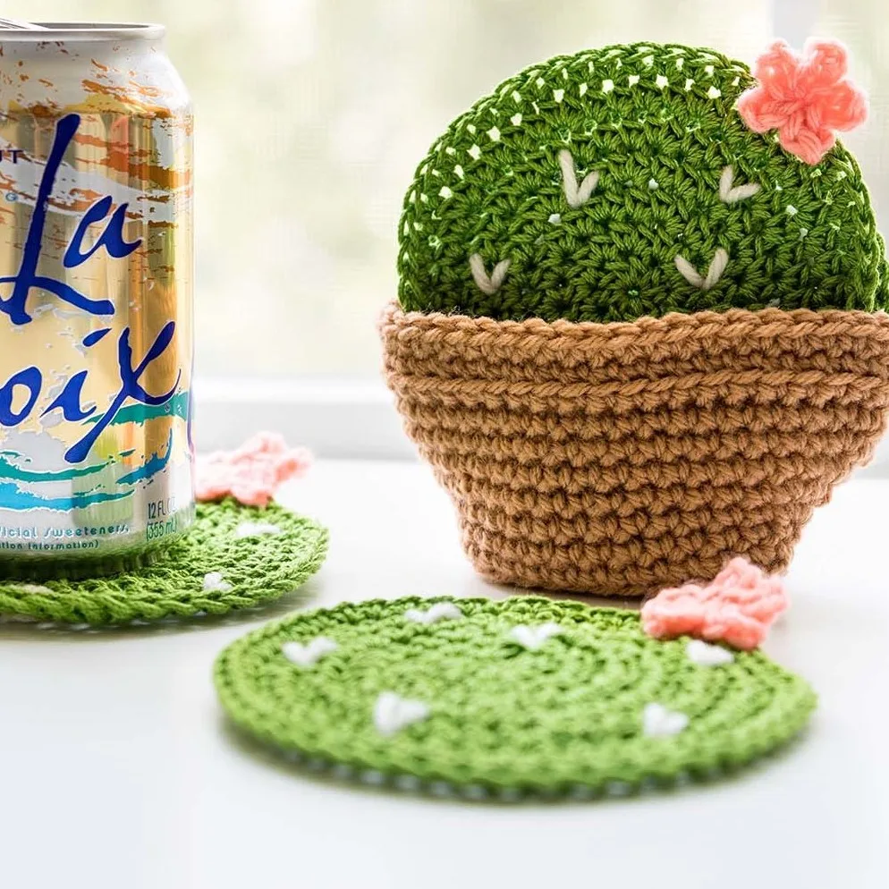 Cactus Crochet Coasters