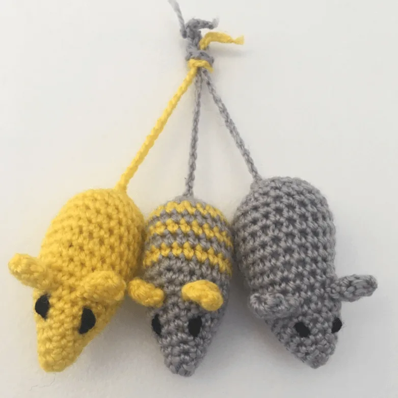 Yellow and Gray Toy Mouse