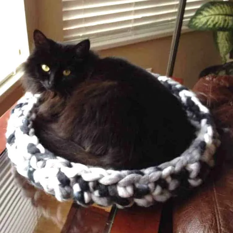 Chunky Crochet Cat Bed