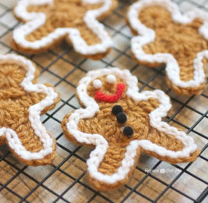 Crocheted Gingerbread Man Cookie Pattern