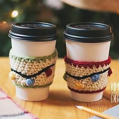 Christmas Lights Coffee Sleeves