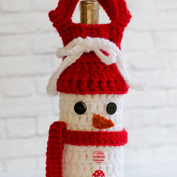 Snowman Wine Cozy