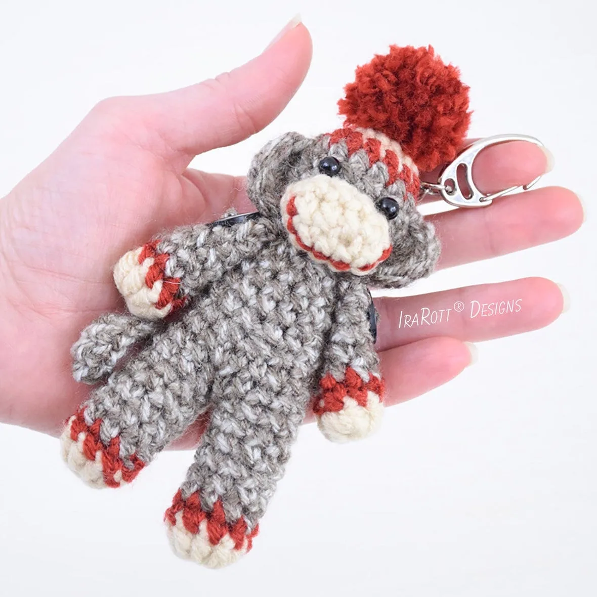 Spunky The Tiny Sock Monkey Keychain