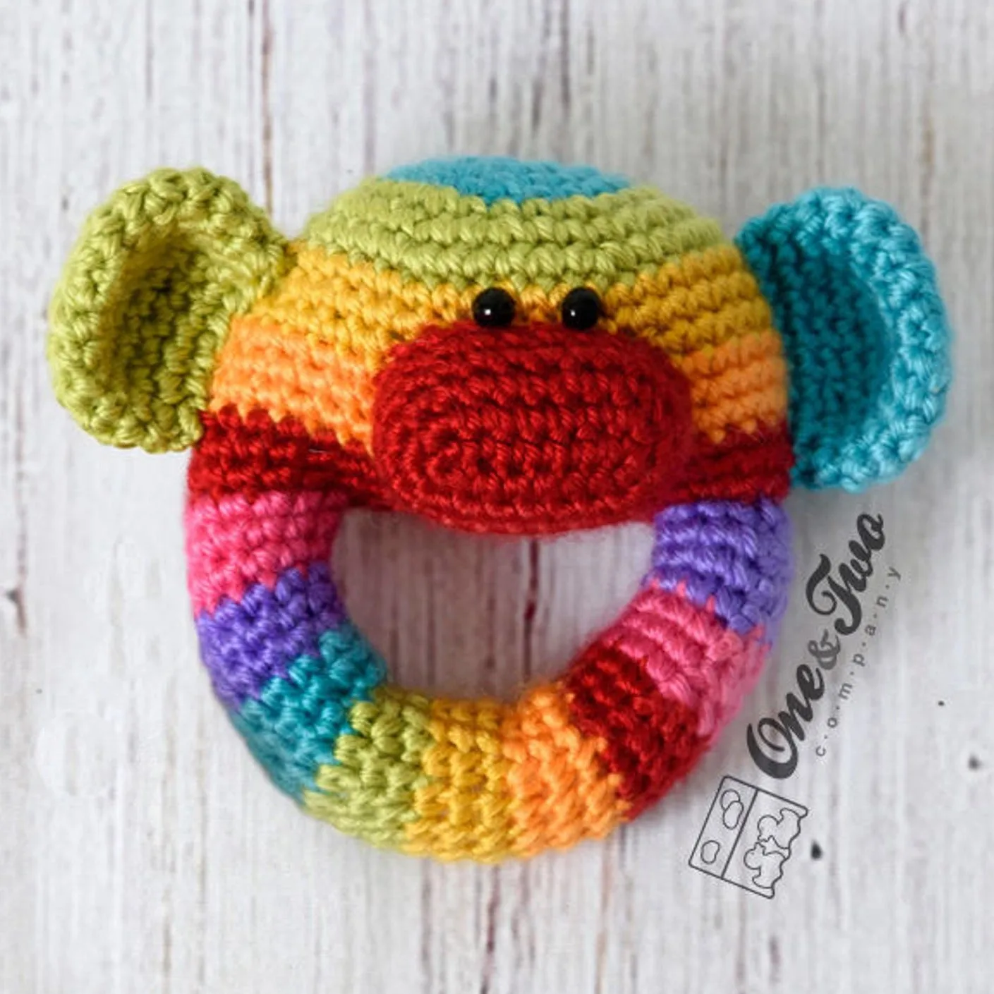Rainbow Monkey Rattle