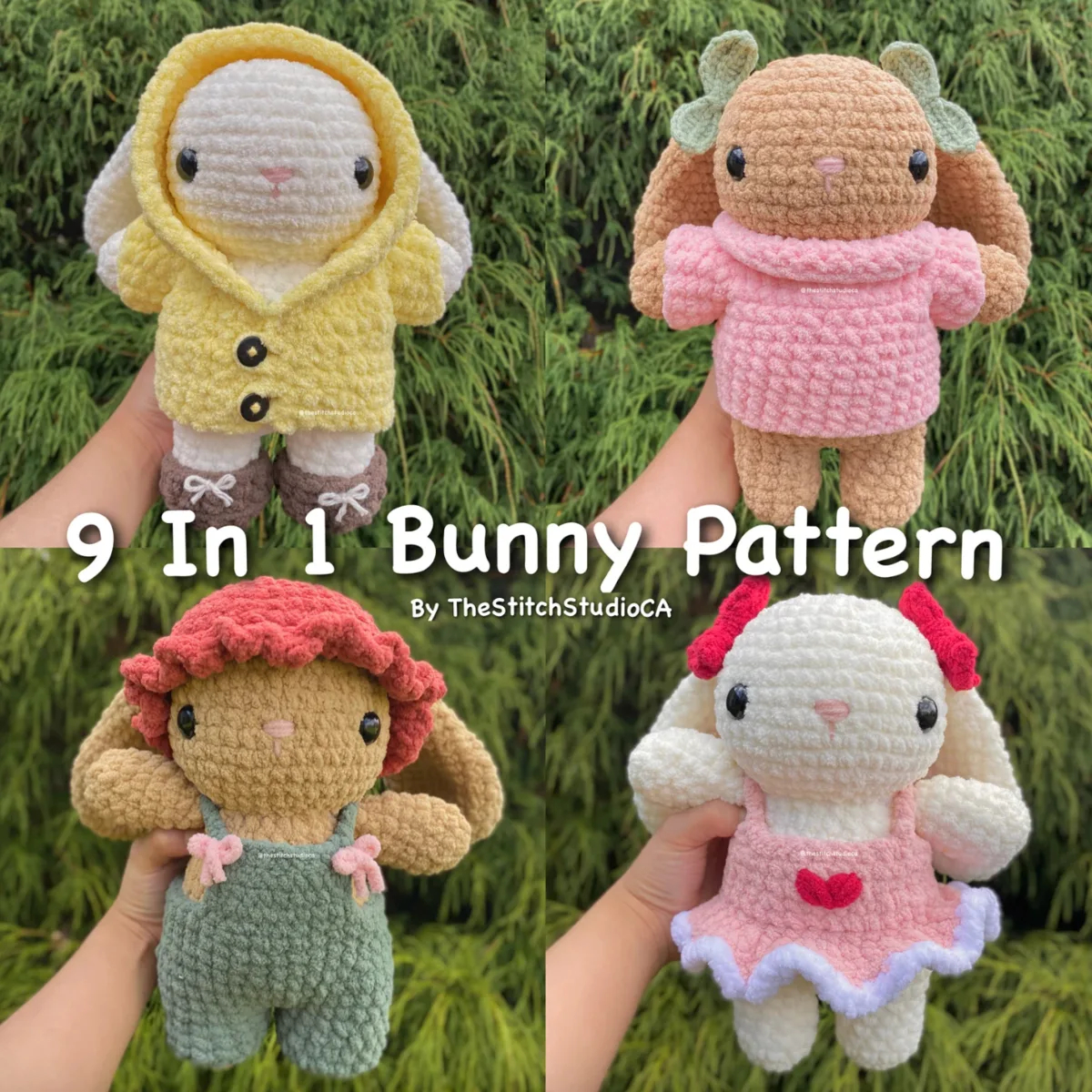 9-in-1 Bunny Plushie + Accessories