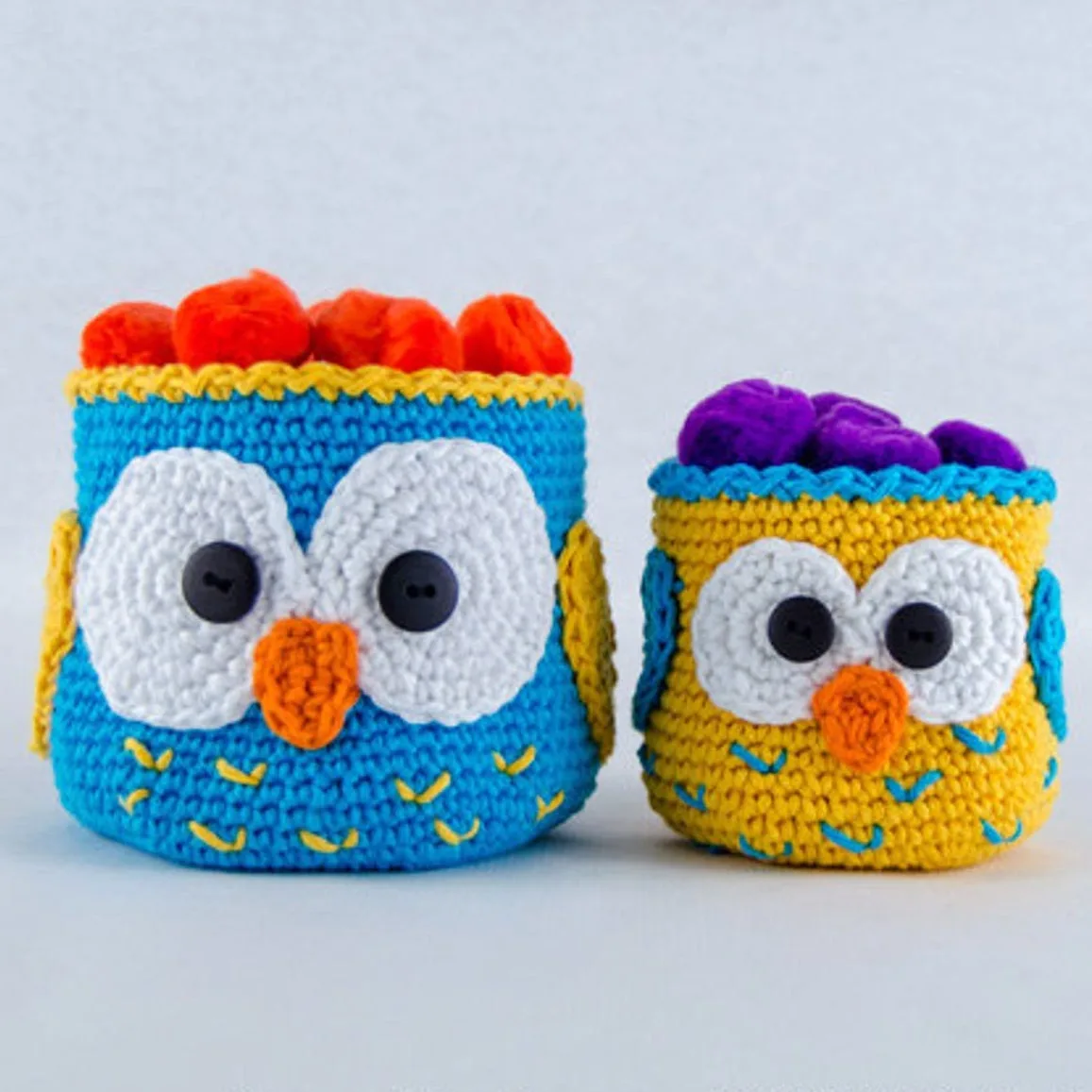 Colorful Owl Baskets