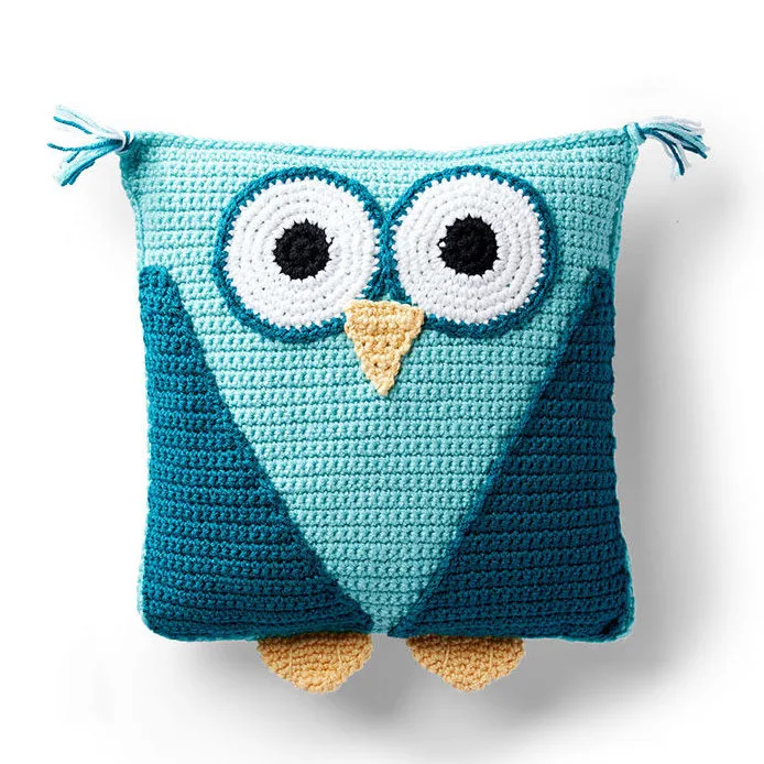 Red Heart Crochet Owl Pillow