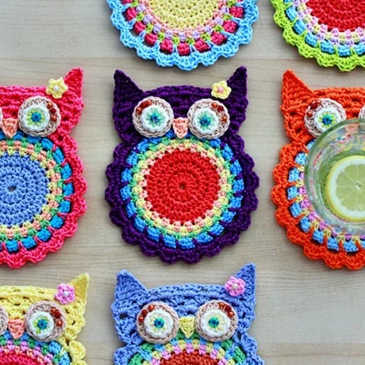 Colorful Owl Coasters