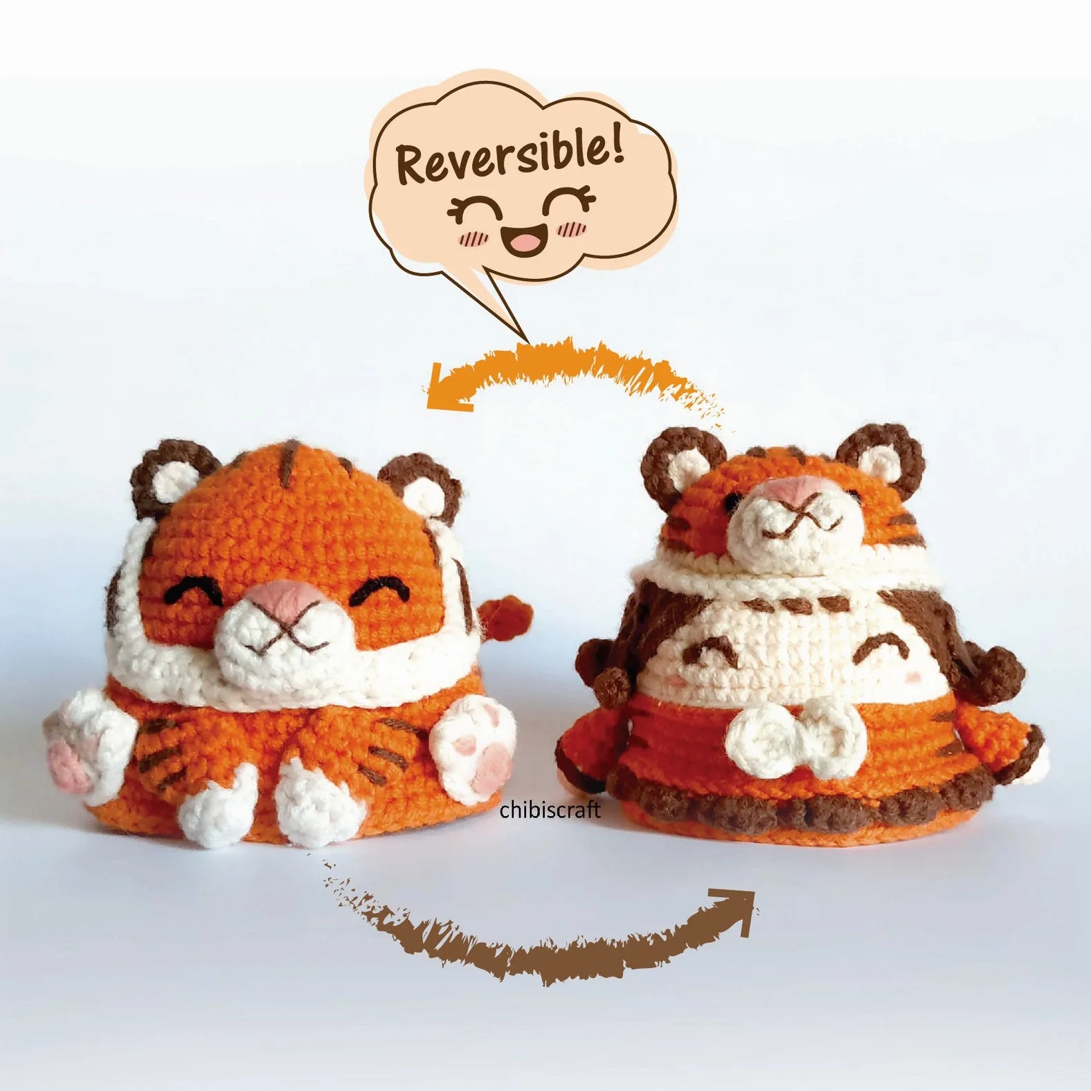 Reversible Tiger Amigurumi Pattern