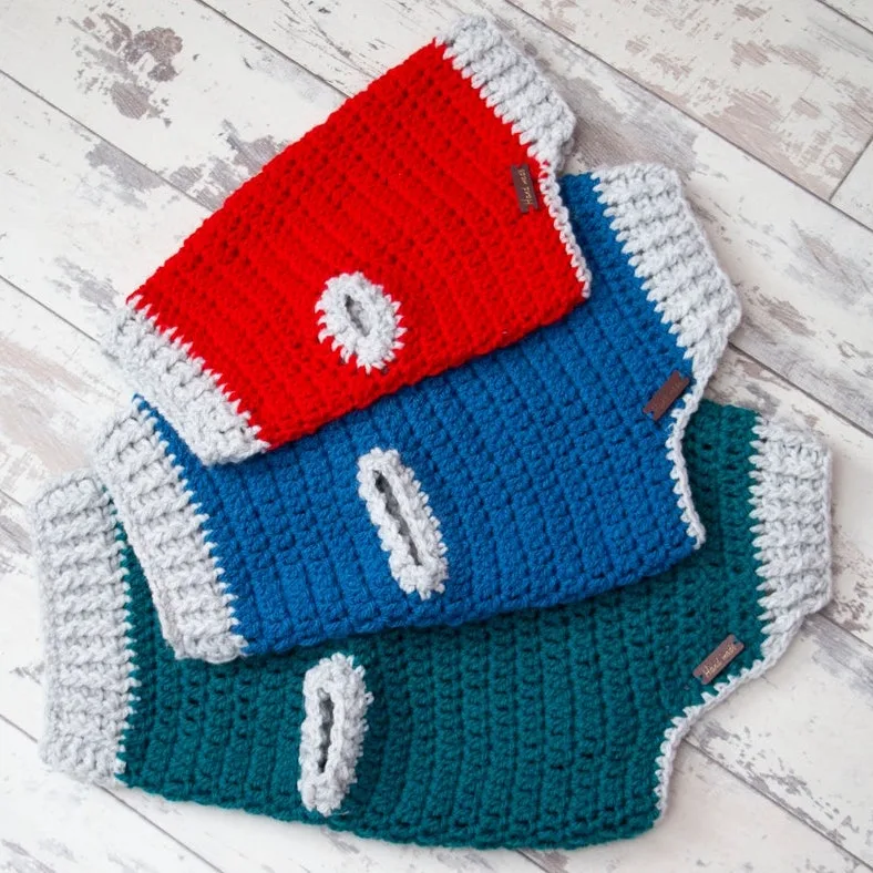 3 Sizes Crochet Dog Sweatercoat