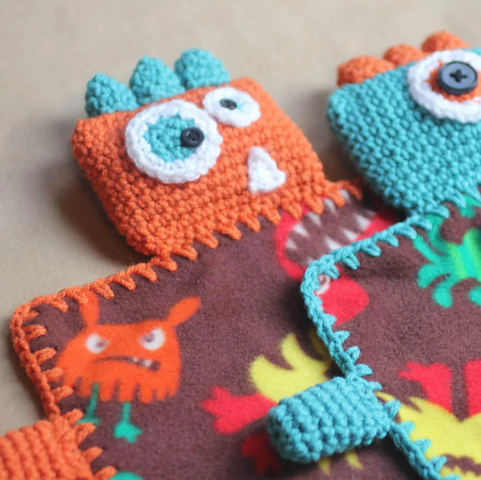 Monster Fleece Lovey Blankets