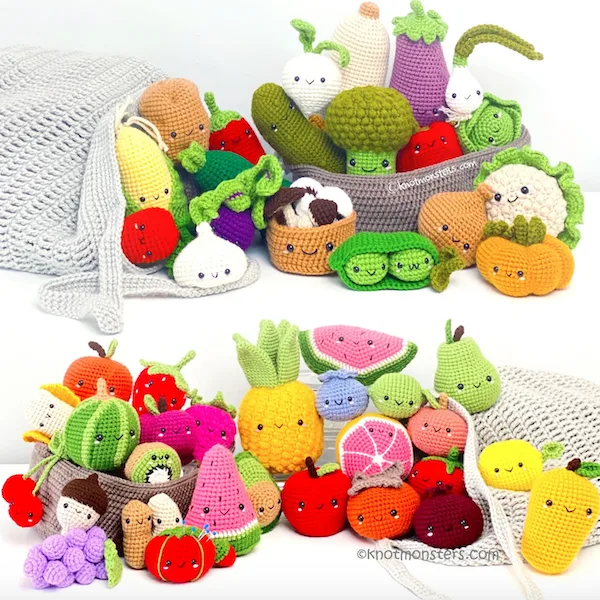 50 Fruits & Vegetables Patterns