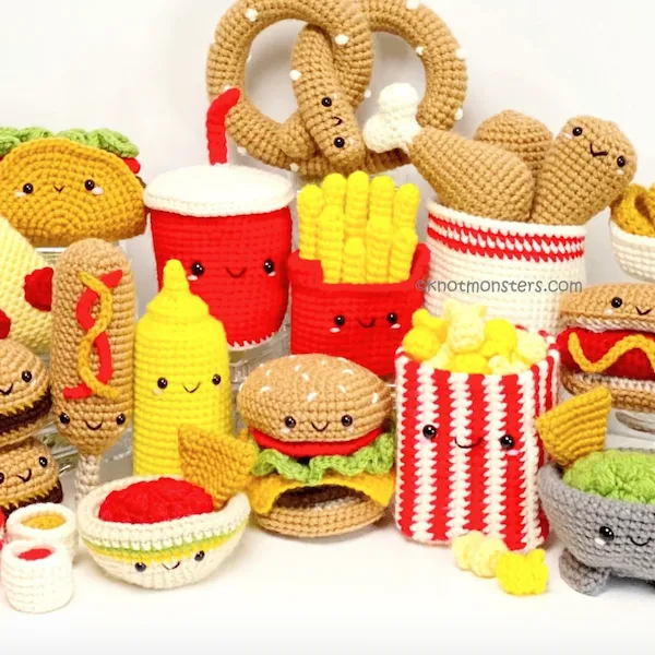 25 Fast Food Crochet Pattern Bundle