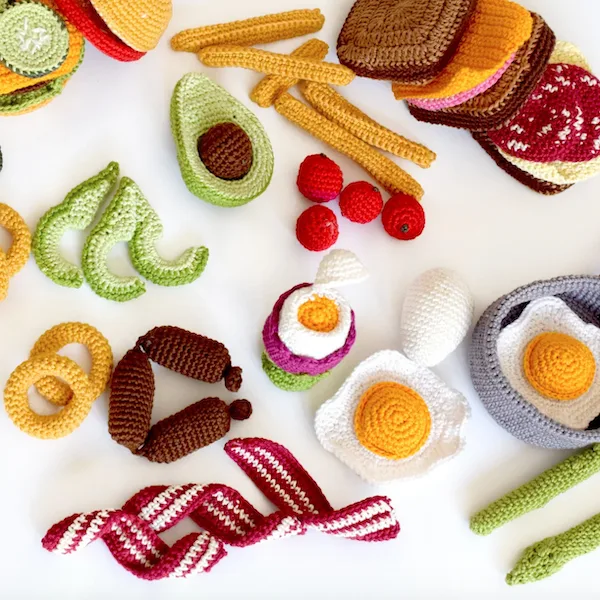 3-in-1 Crochet Food Bundle