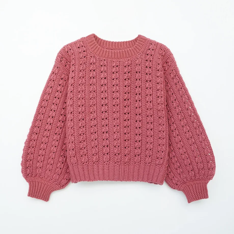 Crochet Ribbed Sweater