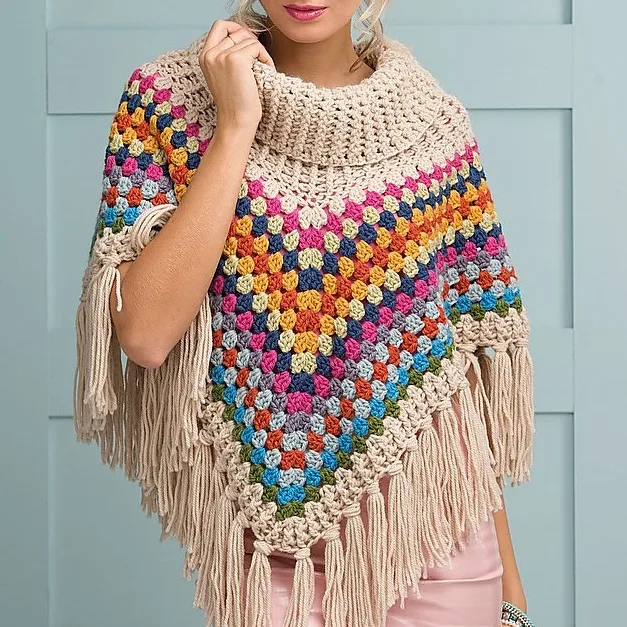 Cowl Neck Poncho