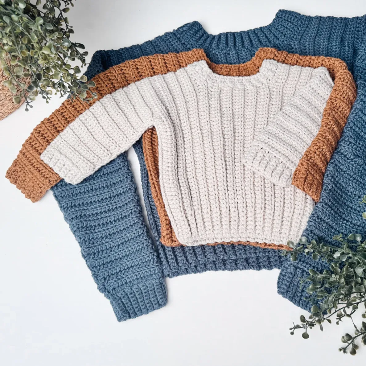 Easy Cuff-to-Cuff Child Sweater