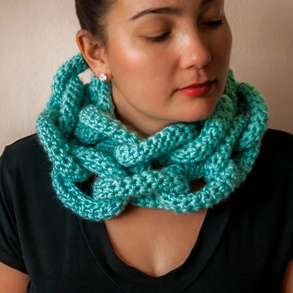 Crochet Chain Link Scarf
