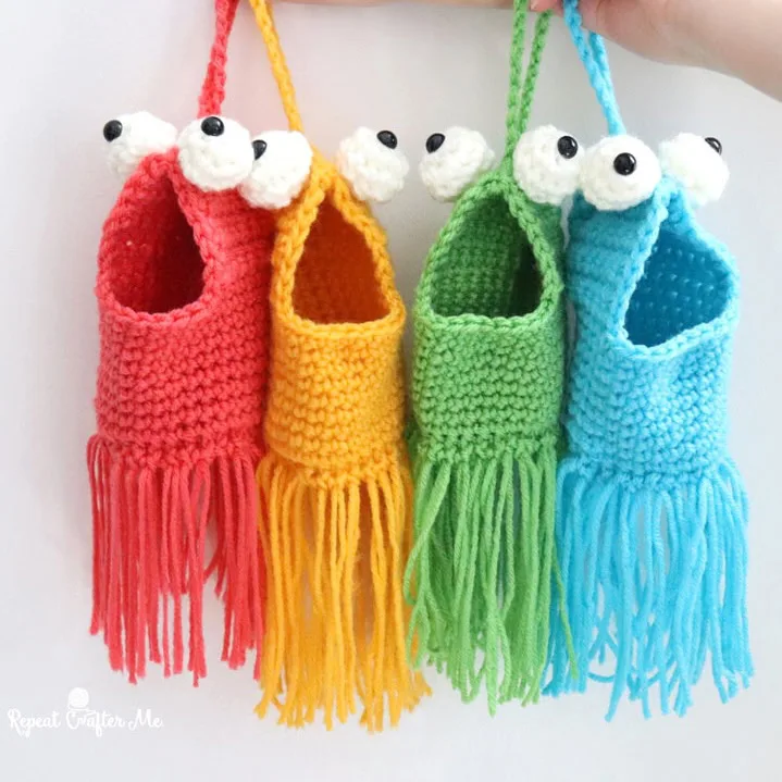 Wide Mouth Martian Crochet Sacks
