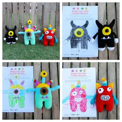 Mix & Match Crochet Monsters