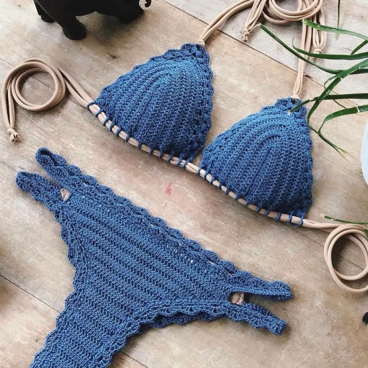 Marina Crochet Bikini Top and Brazilian Bottom