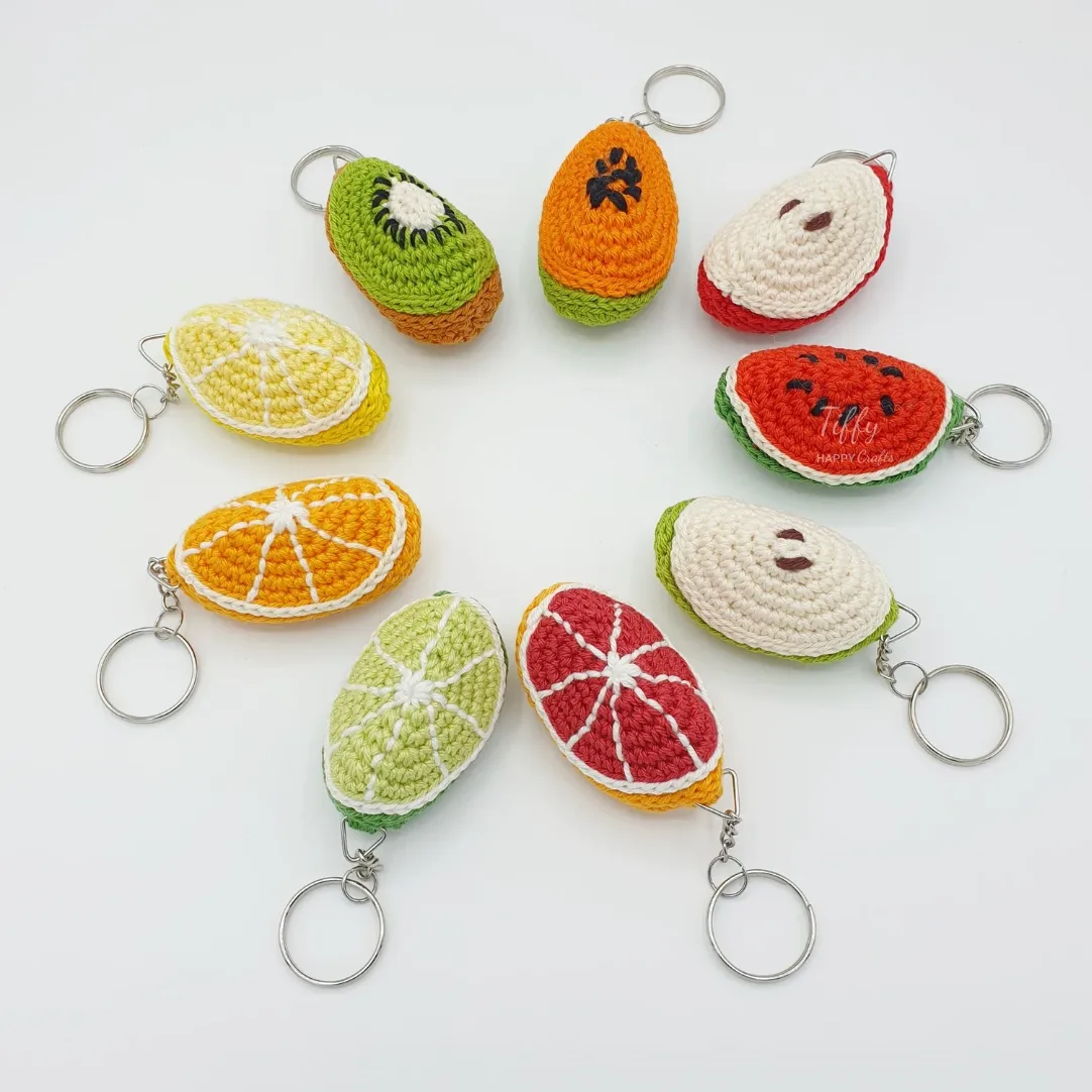 Fruit Slice Keychain Pattern