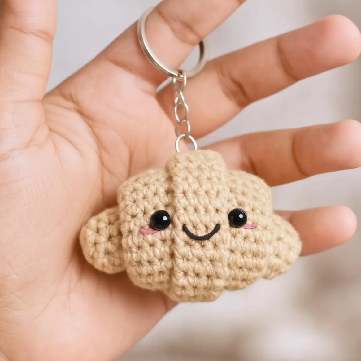 Croissant Keychain