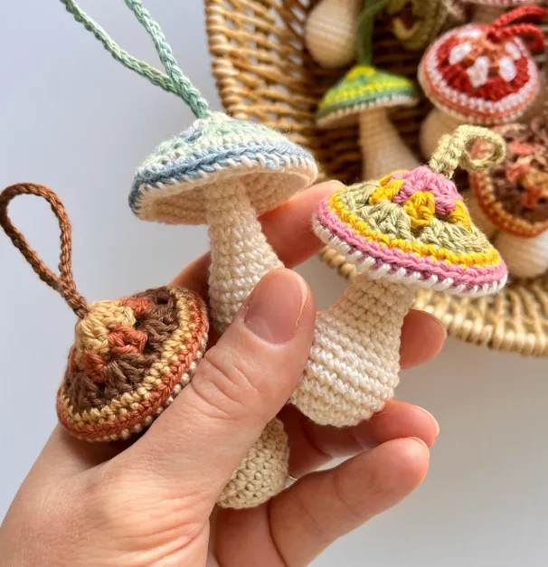 Free Mushroom Keychain Pattern