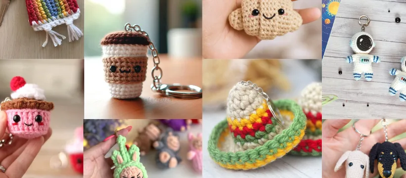 25 Adorable Crochet Keychain Patterns: Cute & Easy DIY Bag Charms