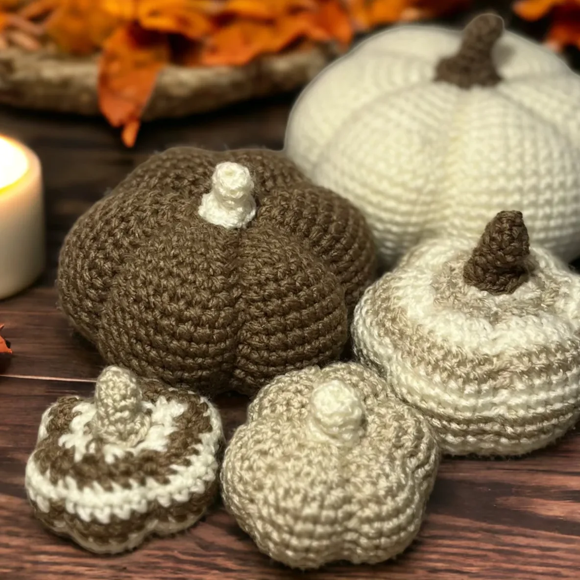 Five Sizes of Pumpkins